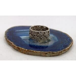 Silver-plate Interwoven Band Ring
